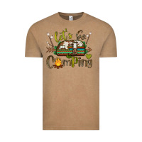 Vintage Coffee let's go camping Vintage Tee - BarkalooDesign