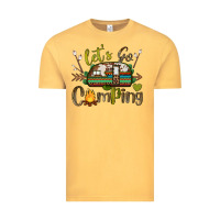 Vintage Mustard let's go camping Vintage Tee - BarkalooDesign
