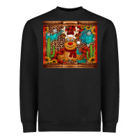 Black western christmas reindeer Heavyweight Sweatshirt - Jasminsmagicworld