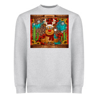 Heather Grey western christmas reindeer Heavyweight Sweatshirt - Jasminsmagicworld