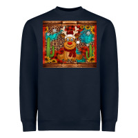 Navy western christmas reindeer Heavyweight Sweatshirt - Jasminsmagicworld