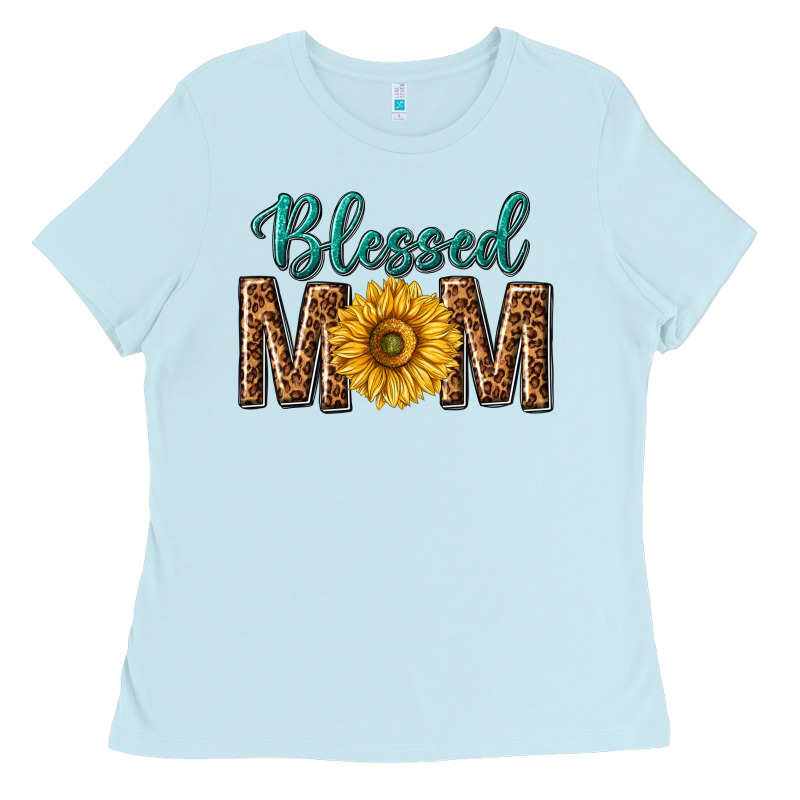 Western Blessed Mom With Sunflower Ladies Tee by texasbilliewilder | Teevron