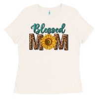 Bone western blessed mom with sunflower Ladies Tee - texasbilliewilder