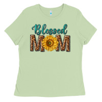 Matcha western blessed mom with sunflower Ladies Tee - texasbilliewilder