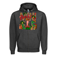 Charcoal Heather Christmas Mini Elf Zipper Hoodie - BundleAndBundleShop