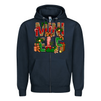 Navy Christmas Mini Elf Zipper Hoodie - BundleAndBundleShop