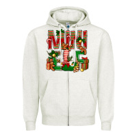Oatmeal Heather Christmas Mini Elf Zipper Hoodie - BundleAndBundleShop