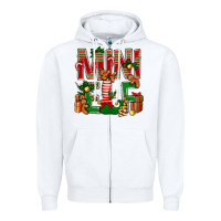 White Christmas Mini Elf Zipper Hoodie - BundleAndBundleShop