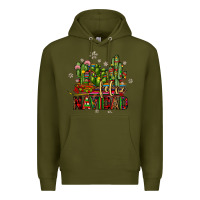 Army Green feliz navidad cactus Premium Hoodie - JahusDesignShop