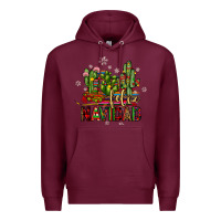 Burgundy feliz navidad cactus Premium Hoodie - JahusDesignShop