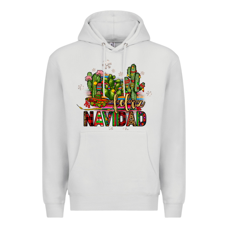 Feliz Navidad Cactus Premium Hoodie by JahusDesignShop | Teevron