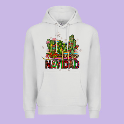 Feliz Navidad Cactus Premium Hoodie Designed By Jahusdesignshop