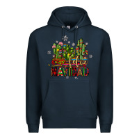 Navy feliz navidad cactus Premium Hoodie - JahusDesignShop