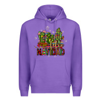 Purple feliz navidad cactus Premium Hoodie - JahusDesignShop