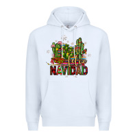 White feliz navidad cactus Premium Hoodie - JahusDesignShop