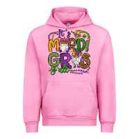 Fuchsia Pink it's mardi gras y'all gnomes Urban Hoodie - OliviaCreatesArt