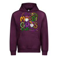 Mauve Wine it's mardi gras y'all gnomes Urban Hoodie - OliviaCreatesArt
