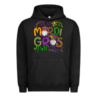 Pigment Black it's mardi gras y'all gnomes Urban Hoodie - OliviaCreatesArt