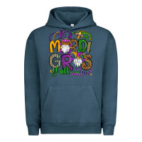 Pigment Midnight Navy it's mardi gras y'all gnomes Urban Hoodie - OliviaCreatesArt
