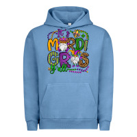 Pigment Pebble Blue it's mardi gras y'all gnomes Urban Hoodie - OliviaCreatesArt