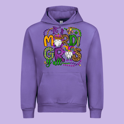 It's Mardi Gras Y'all Gnomes Urban Hoodie Designed By Oliviacreatesart