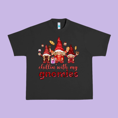 Chilling With My Gnomies Urban Heavy Tee Designed By Nancycooperartshop