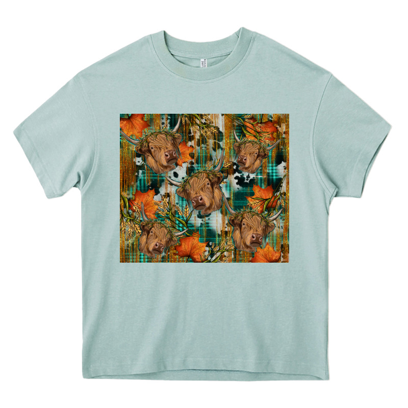 Fall Cowhide Highland Cow Tumbler Heavy Core Tee by RanaPortraitStore | Teevron