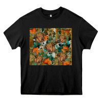 Black fall cowhide highland cow tumbler Heavy Core Tee - RanaPortraitStore