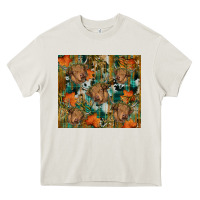 Cream fall cowhide highland cow tumbler Heavy Core Tee - RanaPortraitStore