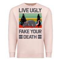 Pale Pink Lıve Ugly Fake Your Death Premium Sweatshirt - Bettercallsaul