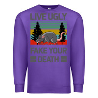 Purple Lıve Ugly Fake Your Death Premium Sweatshirt - Bettercallsaul