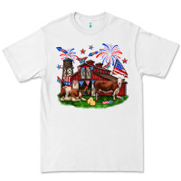 Barn Farm Animals 4th Of July Premium Tee | Teevron