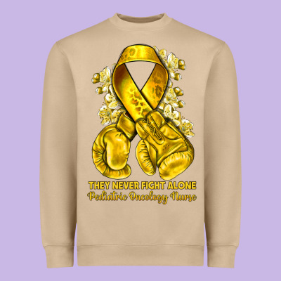 They Never Fight Alone Yellow Ribbon With Boxing G Heavyweight Sweatshirt Designed By Nancycooperartshop