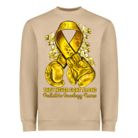 Mushroom they never fight alone yellow ribbon with boxing g Heavyweight Sweatshirt - NancyCooperArtShop