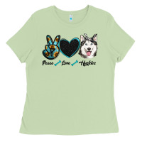 Matcha peace love huskies Ladies Tee - RanaPortraitStore