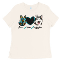 Bone peace love huskies Ladies Tee - RanaPortraitStore