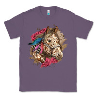 Lavender Floral Appaloosa Horse With Feathers Classic Tee - LillyAllenDesigns