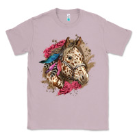 Lilac Floral Appaloosa Horse With Feathers Classic Tee - LillyAllenDesigns