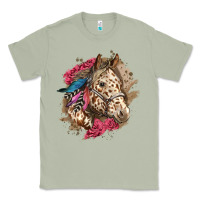 Matcha Floral Appaloosa Horse With Feathers Classic Tee - LillyAllenDesigns