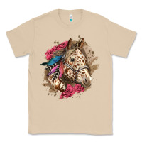Mushroom Floral Appaloosa Horse With Feathers Classic Tee - LillyAllenDesigns