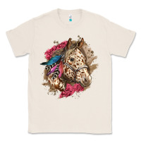 Natural Floral Appaloosa Horse With Feathers Classic Tee - LillyAllenDesigns