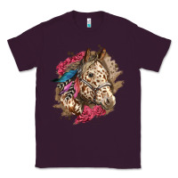 Plum Floral Appaloosa Horse With Feathers Classic Tee - LillyAllenDesigns