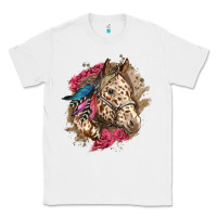 White Floral Appaloosa Horse With Feathers Classic Tee - LillyAllenDesigns