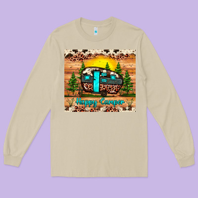 Happy Camper Long Sleeve Tee Designed By Jahusdesignshop