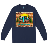 Navy happy camper Long Sleeve Tee - JahusDesignShop