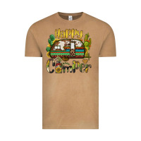 Vintage Camel happy camper caravan and gnome Vintage Tee - BarkalooDesign