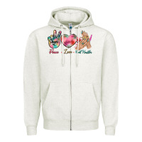 Peace Love Nail Hustler Zipper Hoodie | Teevron