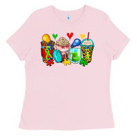 Bubblegum Pink autism coffee cups Ladies Tee - Zillion Design Studio
