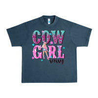 Midnight Navy cowgirl sassy with pink cowgirl Urban Heavy Tee - NancyCooperArtShop