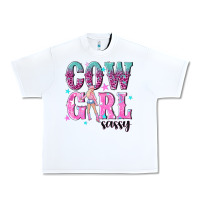 Cowgirl Sassy With Pink Cowgirl Urban Heavy Tee | Teevron
